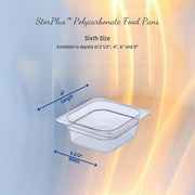 Carlisle FoodService Products Black / 6 Inches / Pack of 6 Storage & Transport