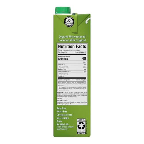 Pacific Foods Coconut Milk / 32 Fl Oz (Pack of 1) / 1 Coconut Milk Beverage