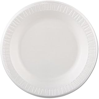 DART Quiet Classic Laminated Foam Dinnerware, Plate, 10 1/4inch, White, 125/Pk
