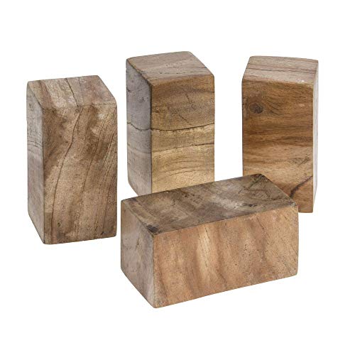 Reclaimed Wood Riser Support-2" L x " W x 2" H by HUBERT – Wood, Brown, Pack of 4