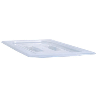 Food Pan Lid 1/4 Pp Hdl-Trans () Category: Buffet Food Pan Lids by Cambro – Plastic, Clear, Model 40PPCH190