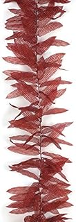 A-330R-RD 9 ft. Lace Leaf Garland - Rust, Red
