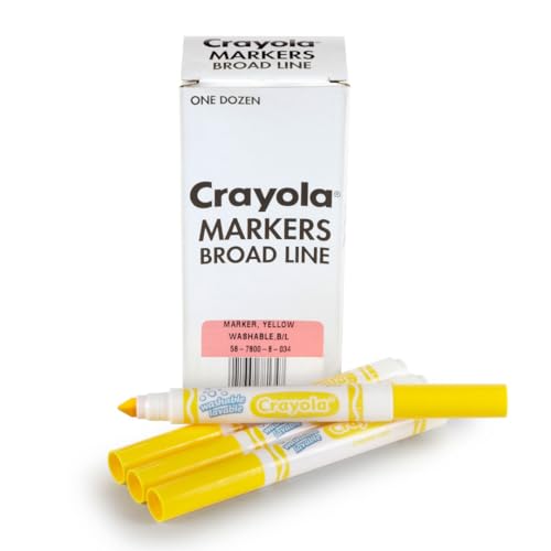 Crayola Yellow / 12 Count (Pack of 1) / Washable Coloring Pens & Markers