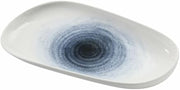 Yanco UN-413 Universe Chinaware 13.50 x 7.50 x 1.50 in. Deep Oval Plate - White & Blue