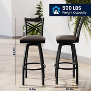 Flash Furniture Mocha Vinyl Seat/Black Metal Frame / Set of 1 / Traditional Barstools