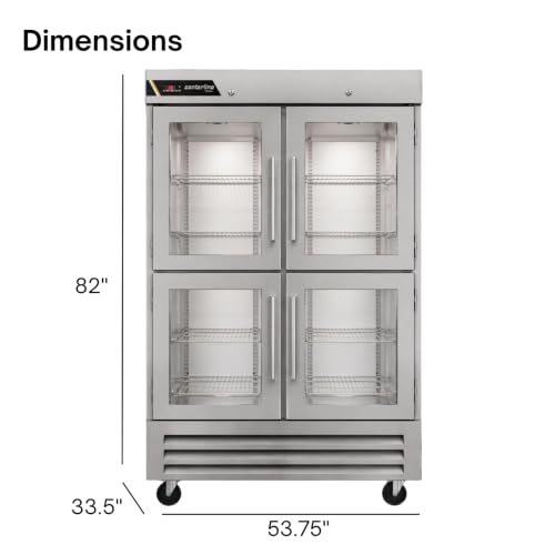 Traulsen (2) Split Glass Doors / Silver / 45.13 cubic_feet Refrigerators