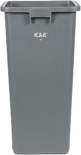 CAC Poly TCSQ-23GRY Trash Can Square Gray 23Gal
