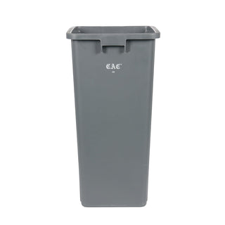 CAC Poly Trash Can Square Gray 23Gal by CAC China – 23 gallons, Gray, Model TCSQ-23GRY