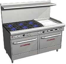 Southbend S60DD-2TR Range, 60", 6 Burners (28,000 Btu), 24" Thermostatic Griddle