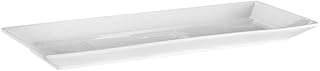 CAC China CTY-RT10 Citysquare 12-Inch by 4-3/4-Inch Super White Porcelain Rectangular Platter, Box of 24