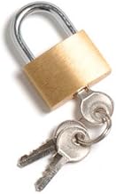 Global Industrial Padlock with 3 Keys, Brass