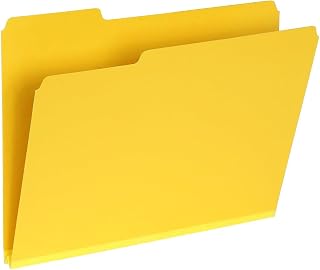 Pendaflex Yellow Letter File Folders, 25/Box