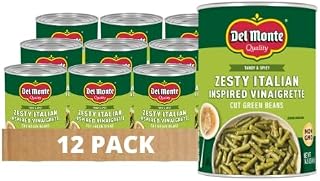 Del Monte Zesty Italian Inspired Vinaigrette Cut Green Beans, 14.5 oz. Can (Pack of 12)