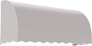 Awntech 5' Savannah (64.5"-44"-36") Waterfall Closed-Sides Awning, Gray