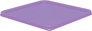 Carlisle FoodService Products Squares Square Food Storage Container Lid with Stackable Design for Catering, Buffets, Restaurants, Proprietary Blend, 6 To 8 Quarts, Purple