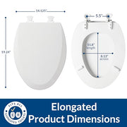 Bemis Ice Gray / Elongated / 1-Pack Elongated Toilet Seats