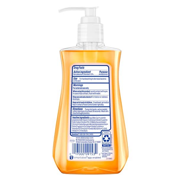 Liquid Antimicrobial Liquid Soap by Dial – 7.5 Fl Oz (Pack of 1), Orange, Model DIA84014