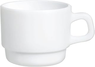 Arcoroc "Hotelerie Blanc Uni coffee cups, capacity: 0.25 litres, stackable, pack of 6