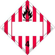 Labelmaster ZRV13B Flammable Solid Hazmat Placard, Blank, Rigid Vinyl (Pack of 25)