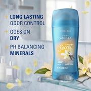 Secret Vanilla / 2.6 Ounce (Pack of 12) / 12 Antiperspirant Deodorant
