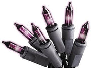 SYLVANIA V34708-88 100-Count Purple (Not Dark Purple Slightly Pinkish) Halloween Lights Set with Black Wire