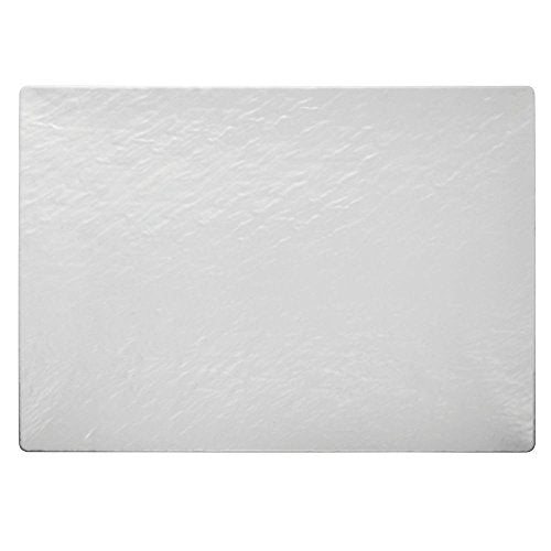 Serving Tray White Textured Melamine - 21" L x 15" W by HUBERT – Melamine, White, Model M1415-WHITE