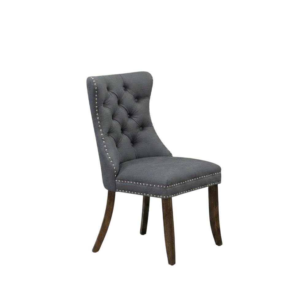 Wooden Parsons Dining Chair with Finish by Furnifact – Wood, Antique Walnut, Pack of 2