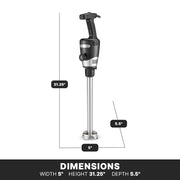 Waring 16" Shaft / Stainless Steel / Immersion Blenders Countertop Blenders