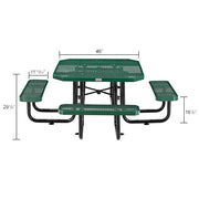 Global Industrial Green / Industrial / 1 Picnic Tables