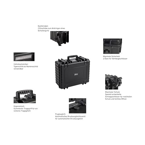 B&W International Black / Type 6000 / Pre-cut Foam Camera Cases