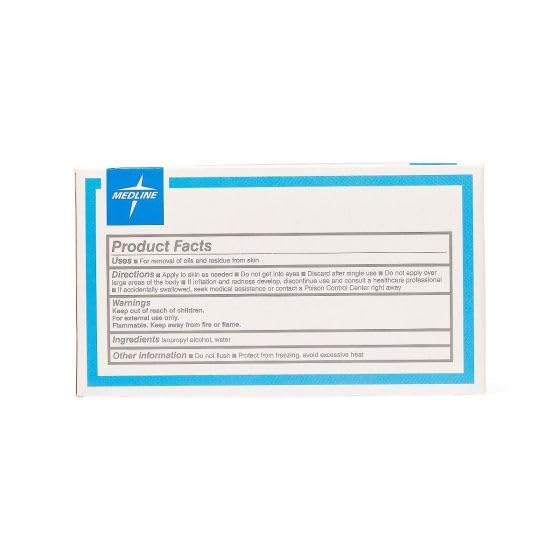 Sterile Alcohol Prep Pads by Medline – 100 Count (Pack of 1), Polyester, White, Model FBA-|237313