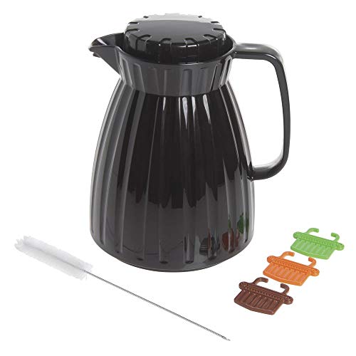 0.6 L Black Plastic Server by HUBERT – 20.3 Ounces, 0.6 liters, Plastic, Black, Model AE06P-BLACK