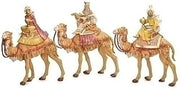 Fontanini by Roman, Kings on Camels Set, 7.5" Collection, Nativity Figures, Made in Italy