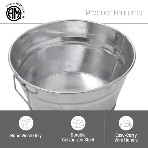 American Metalcraft 27 oz (Pack of 1) / Tub / Silver Beverage Tubs
