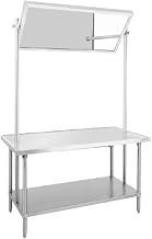Advance Tabco VSS-DT-366 72"W x 36"D x 97"H Demo Table with Table Mounted Glass Mirror