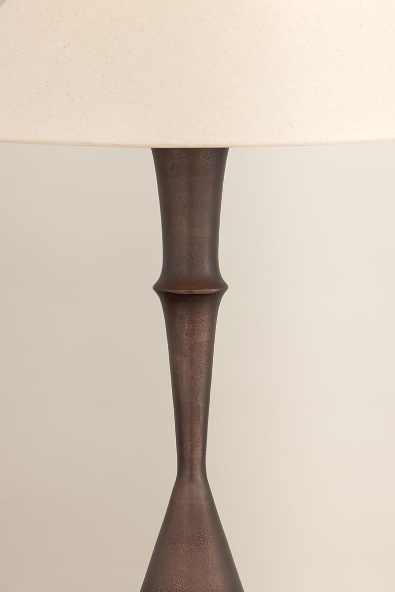 Viewmont 1-Light Table Lamp | Essential & Modern Style | Bronze Finish | Made of Aluminum & Textile | 28.25" Overall Height | Textured Cream Shade | -BRZ by Hudson Valley Lighting