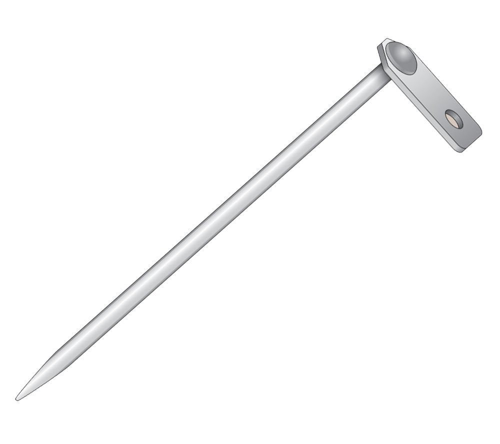 Industrial Safety Products Flagstaff Steel Stake Mount with Bright Zinc Finish (Pack of 1) by Checkers – Alloy Steel, zinc, Model FS7050
