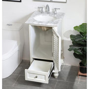Elegant Decor 19" - Single / Brushed Nickel,white / Contemporary Wheel Care