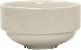 Tuxton China BEB-100 Soup Cup, 10 oz., 4-1/4" dia. x 2-3/8"H, round, stackable, microwave & dishwasher safe, oven proof, fully vitrified, lead-free, ceramic, DuraTux, Pack of 12