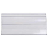 Kost Klip Clear Plastic Snap-On Covered Face Label Holder for Wire Shelves - 3" L x 1 1/4" H by HUBERT – Large, Plastic, Clear, Pack of 50, Model 109060