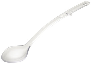 15" Clear Curved Plastic Serving Spoon by Winco – 15", Metal, Silver, Model CVSS-15C