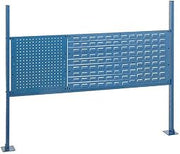 Global Industrial 18" WLouver and 36" W Pegboard Mounting Kit for 60" W Workbench - Blue