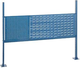 Global Industrial 18" WLouver and 36" W Pegboard Mounting Kit for 60" W Workbench - Blue