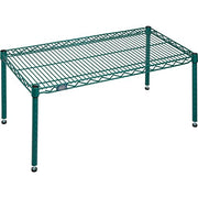 Poly-Green Wire Dunnage Rack by Nexel – 36" W x 18" L x 14" H, Wire, Green, Model P1836G