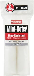 12 Pack of 6″ x 1/2″ Nap Wooster 00R2290060 Mini-Koter Shed-Resistant Woven Roller Cover, 2-Pack