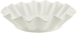 10 Strawberry Street Whittier 7.75"/8 Oz Ruffle Round Bowl, Set of 4, White