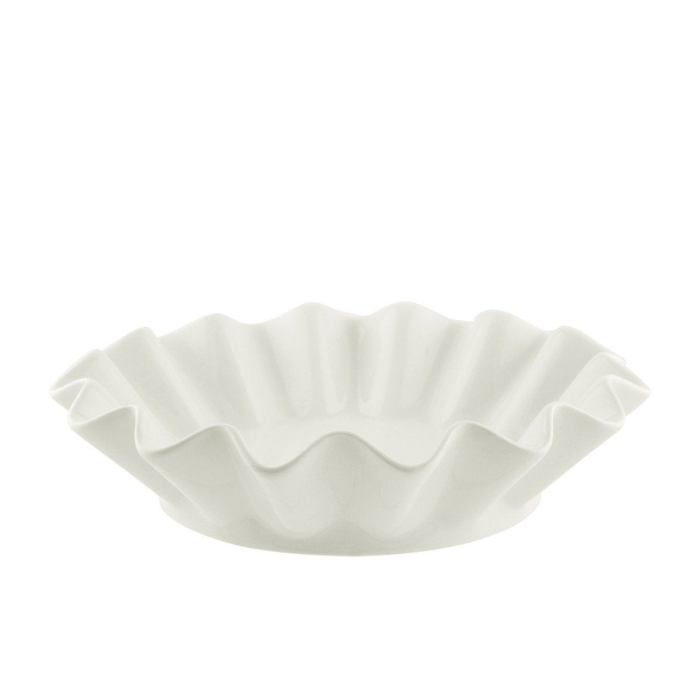 Whittier 7.75"/8 Oz Ruffle Round Bowl by 10 Strawberry Street – 7.75" x 1.5", 8.0 ounces, Porcelain, White, Model WTR-8RFLBWL4