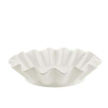 Whittier 7.75"/8 Oz Ruffle Round Bowl by 10 Strawberry Street – 7.75" x 1.5", 8.0 ounces, Porcelain, White, Model WTR-8RFLBWL4
