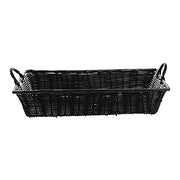 HUBERT Black / 18"Lx12"Wx3.5"H / Modern Shelf Baskets
