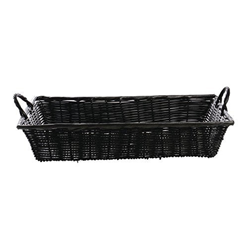 HUBERT Black / 18"Lx12"Wx3.5"H / Modern Shelf Baskets
